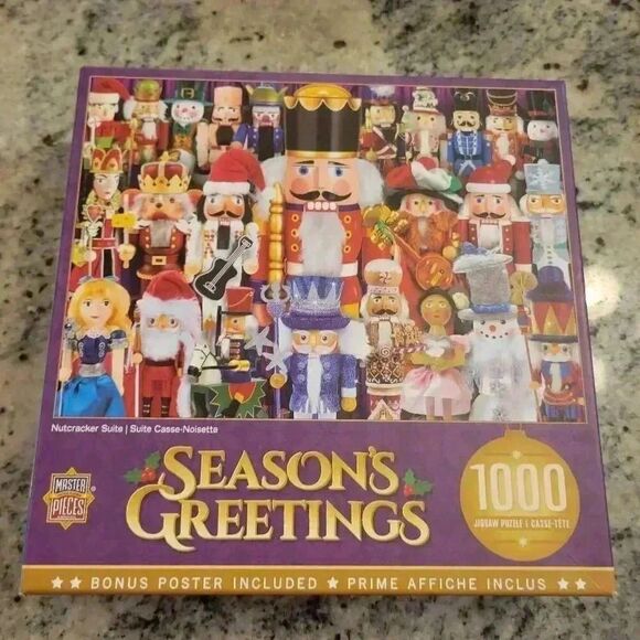 Master Pieces Seasons Greetings Nutcrackers 1000 pc Jigsaw Puzzle - Picture 3 of 7